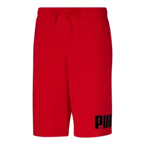 PUMA Mens Fleece Logo 10 Inch Shorts Casual Bottoms Casual Pockets - Red