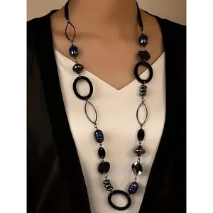 Vintage Geometric Design Pendant Necklace for Women & Girls, Western Style Jewelry for Party, Daily Clothing Decor, Trendy All-match & Exquisite Jewelry for Birthday Gift, Exquisite Chain Jewelry