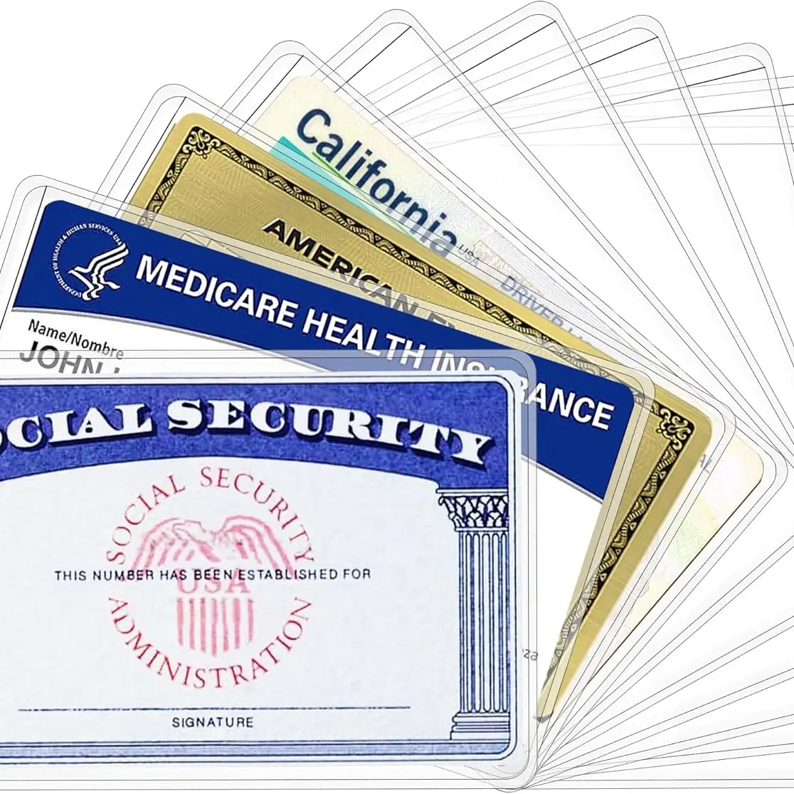 New Medicare Card Holder Protector Sleeves, Social Security Card Protector, 12 Mil Clear PVC Water Resistant Plastic Sleeves for New Medicare/Social Security/Business/ID/Credit Cards(6 Pack) - TikTok Shop New Medicare Card Holder Protector Sleeves, Social Security Card Protector, 12 Mil Clear PVC Water Resistant Plastic Sleeves for New Medicare/Social Security/Business/ID/Credit Cards(6 Pack) - TikTok Shop