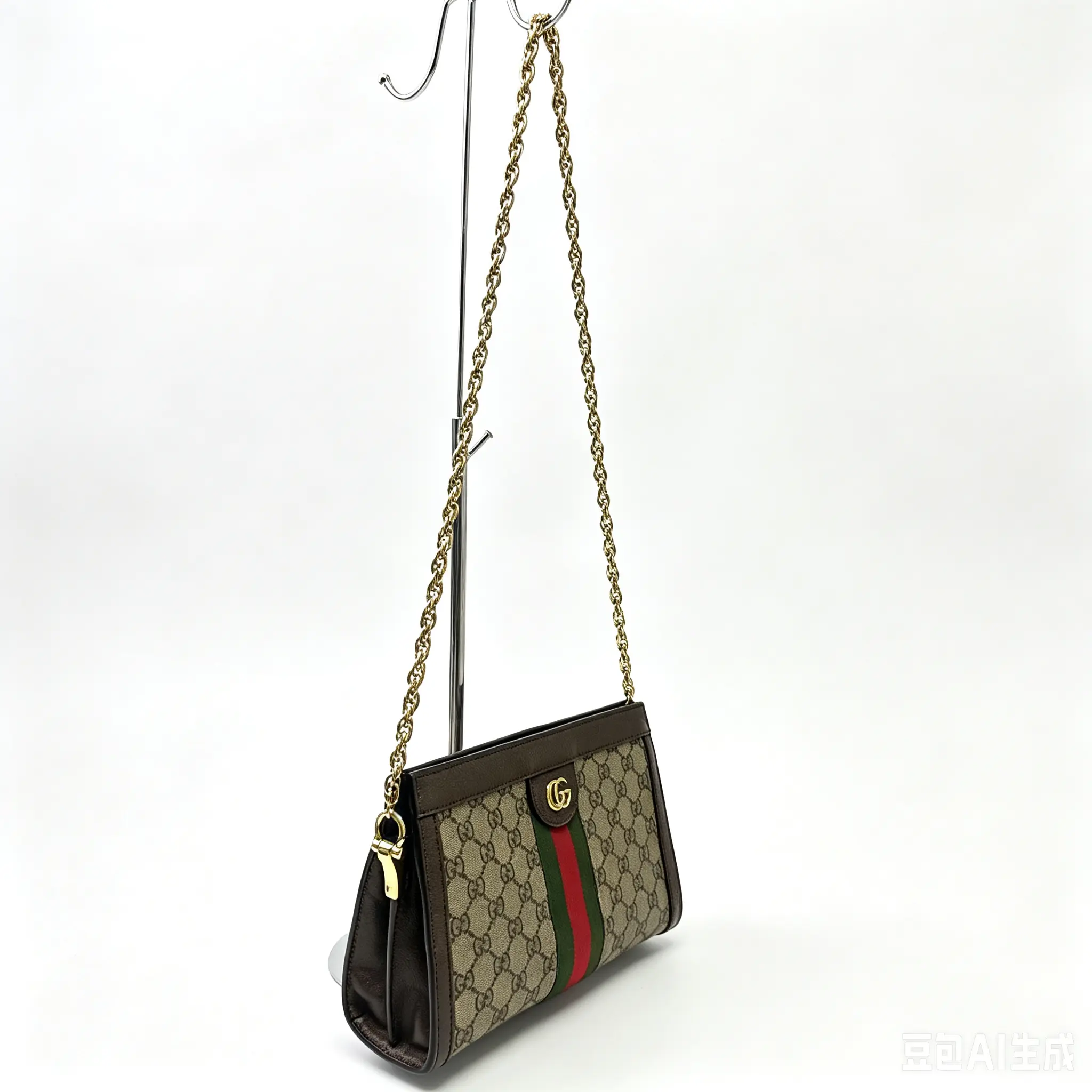 Pre-owned Gucci GG Supreme Jackie Clip Handbag Crossbody Purse D0203