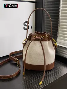 Women's Fashionable Bag, Casual Versatile Bag with Drawstring Design, Trendy All-match Commuter Bag for Daily Used, Bucket Bags