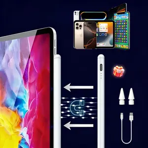 Apple Pencil Touch Pen with Power Indicator, Anti-Palm Swipe for iPad, Compatible with 2018 Models, Zp-9por Lithium Battery