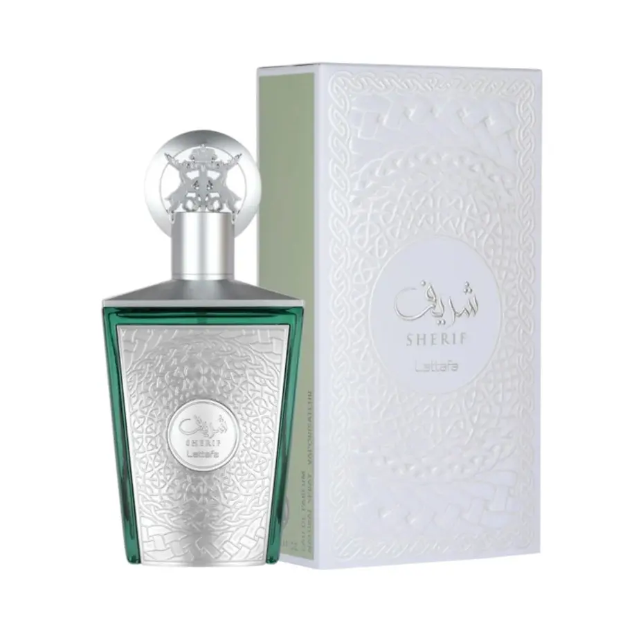 Lattafa Sherif Unisex Eau De Parfum - 100ml Woody-Aromatic Fragrance with Violet, Amber, Cedarwood, Musk, Fruit Notes, Liquid Desc, Single Item, Ideal for Everyday Wear
