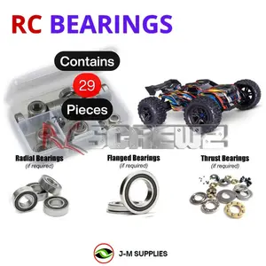 RCScrewZ Rubber Shielded Bearings tra147r for Traxxas Sledge VXL-6s Belted 1/8 MT (#95096-4) | RCX