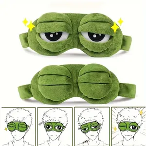 Cute 3D Cartoon Eyeshade with Soft Plush Cotton Material, Skin-Friendly Hypoallergenic Design, Adjustable Elastic Strap, Portable Sleep Eye Mask, Perfect Novelty Party Favors & Party Props