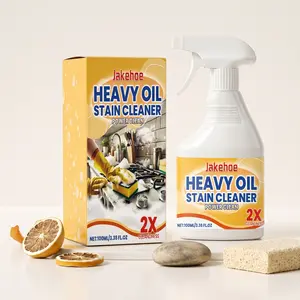 Heavy Oil Stain Cleaner, 1 Count Oil Stain Cleaner Spray with Sprayer, Stove Oven Cleaner, Kitchen Grease Cleaner, for Kitchen Stove, Range Hood, Deep Stain Remover, Household Cleaning Supplies
