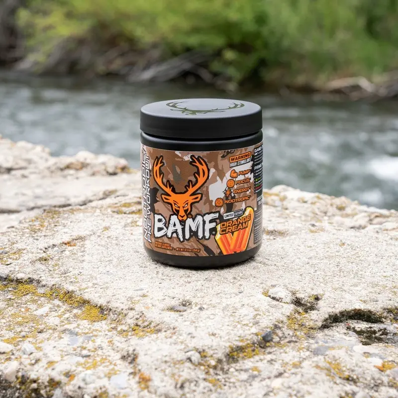 Bucked Up BAMF Pre-Workout [30 Servings] Supplement Fitness High-Stim Nootropic Powder with 333mg Caffeine for Energy & Focus - Optimum