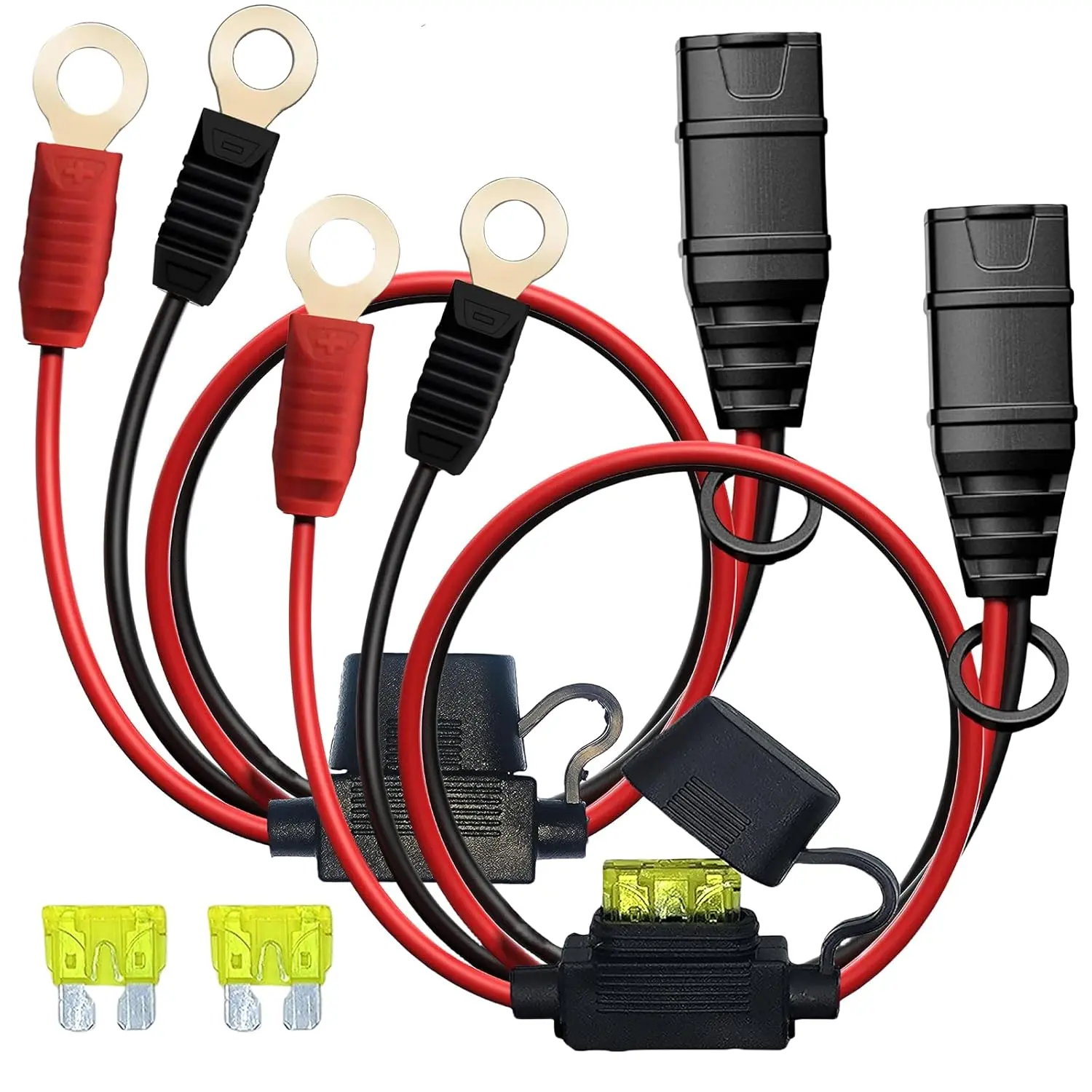 Automotive Vehicle Car 2-Pack GC002 X-Connect Trickle Charger Accessories, M6 (1/4in) XL Eyelet Terminal Cables for NOCO Smart Batteries