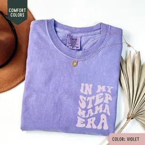 Stepmom Shirt, In My Step Mama Comfort Colors T-Shirt, Retro Mama Short Sleeve Shirts, Cute Mom Tee, Step Mom Oversized Shirt, Mama Aesthetic, StepMom Tee