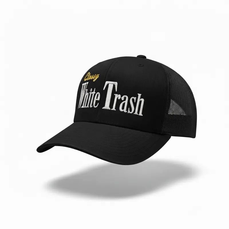 Classy White Trash Snapback Hat - One Size Fits Most, Casual Everyday ...