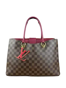 Pre-owned na Tote Bags Louis Vuitton Damier Riverside Tote Fuchsia