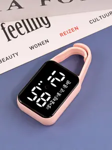Touch Screen Keychain Mini LED Digital Watch, Student Sports Pendant, Night Light Small Electronic Clock, Portable Accessory