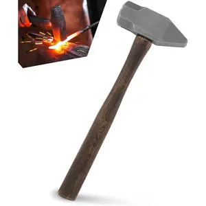 4LB Handmade Forge Hammer for Farrier, Knife Maker, Blacksmith Forging Tool 4LB Handmade Forge Hammer for Farrier, Knife Maker, Blacksmith Forging Tool