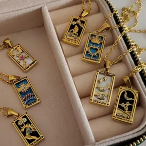 Gold Filled Tarot Necklace with 2-inch Extender Adjustable Fit Exquisite Designs 18K Gold Filled Hypoallergenic Tarnish-Free Jewelry