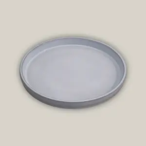 3125L4 - Round | White - Ceramic Clay Pot Saucers (8"-19.5")