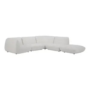 Moe's Home Collection Zeppelin  Salt Stone White Dream Modular Sectional