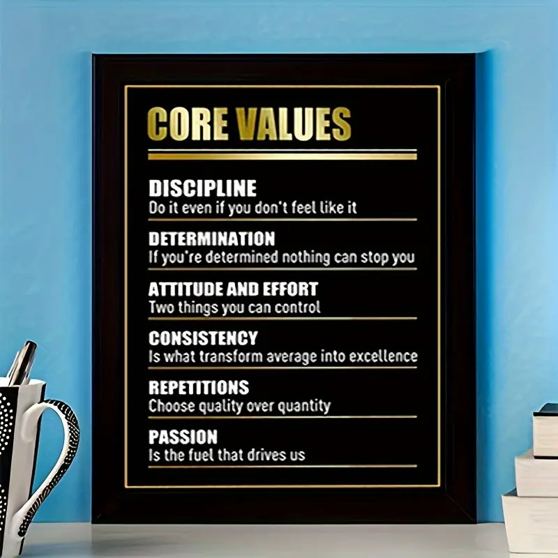 Hnif Motivational Wall Art Painting - Inspirational Quotes Entrepreneur Poster, Black & Golden Unframed Prints, 12x16in Home Decoration for Office, Apartment, Room Decor