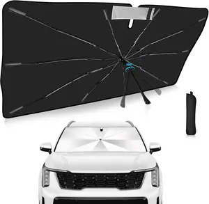 Windshield Sun Shade Umbrella  Fit for Kia Sorento 2021-2025 2026 Foldable UV Protection Car Cover, Emergency Rain Shield & Dashboard Protector - Durable Auto Accessory