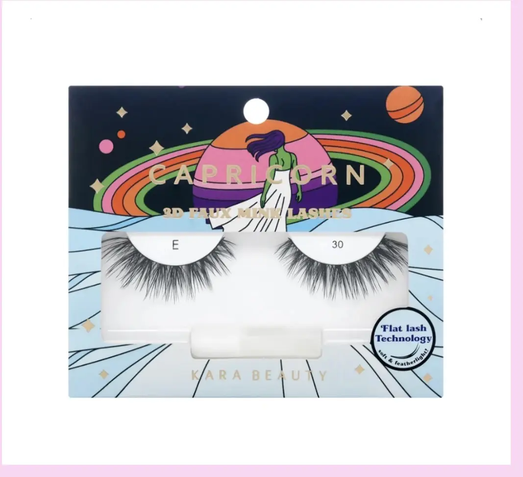 Zodiac 3D Faux Mink Flat False Eyelashes  capricorn