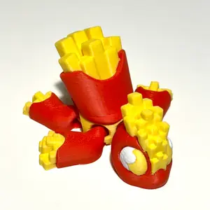 Fries Turtle - 3D Printed Articulating Figure