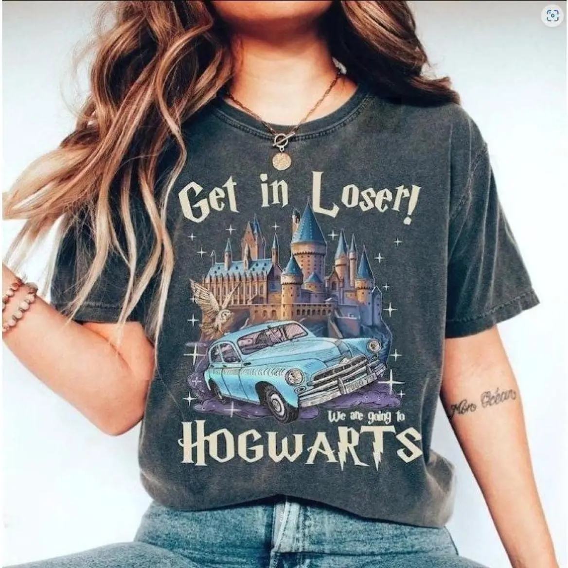 Comfort Color/Gildan Shirt Get In Loser, We're Going to Hogwarts T-shirt, Wizard Adventure Shirt, Fun Gift for HP is going #HoggwartsFans Shirt, Girl Trip Outfit, Birthday Girl Graphic Shirt, Magic Kingdom, Magic theme, WDW Family Match shirt