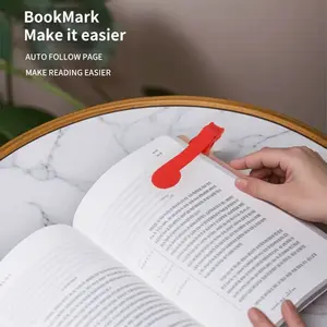1pc Automatic Page Flip Bookmark, Soft Silicone Reading Clip for Students, Non-Deforming Multi-Functional Book Holder, Book Accessories