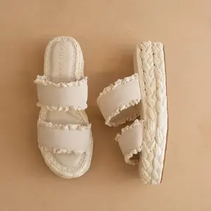 Polly Ruffle Strap Platform Sandal