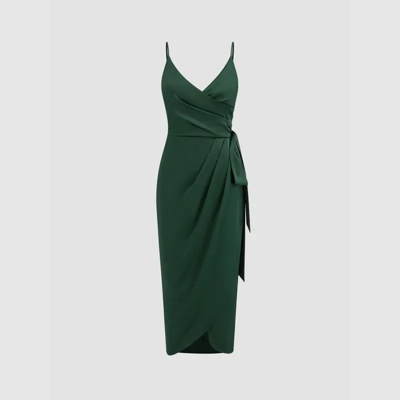Cider satin green dress - TikTok Shop