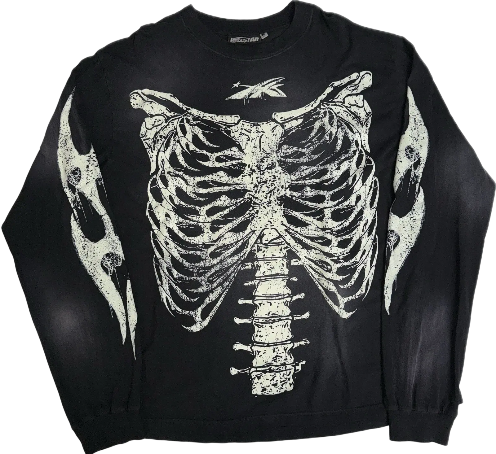 HELLSTAR SKELETON LONGSLEEVE T-SHIRT BLACK