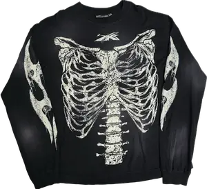 HELLSTAR SKELETON LONGSLEEVE T-SHIRT BLACK