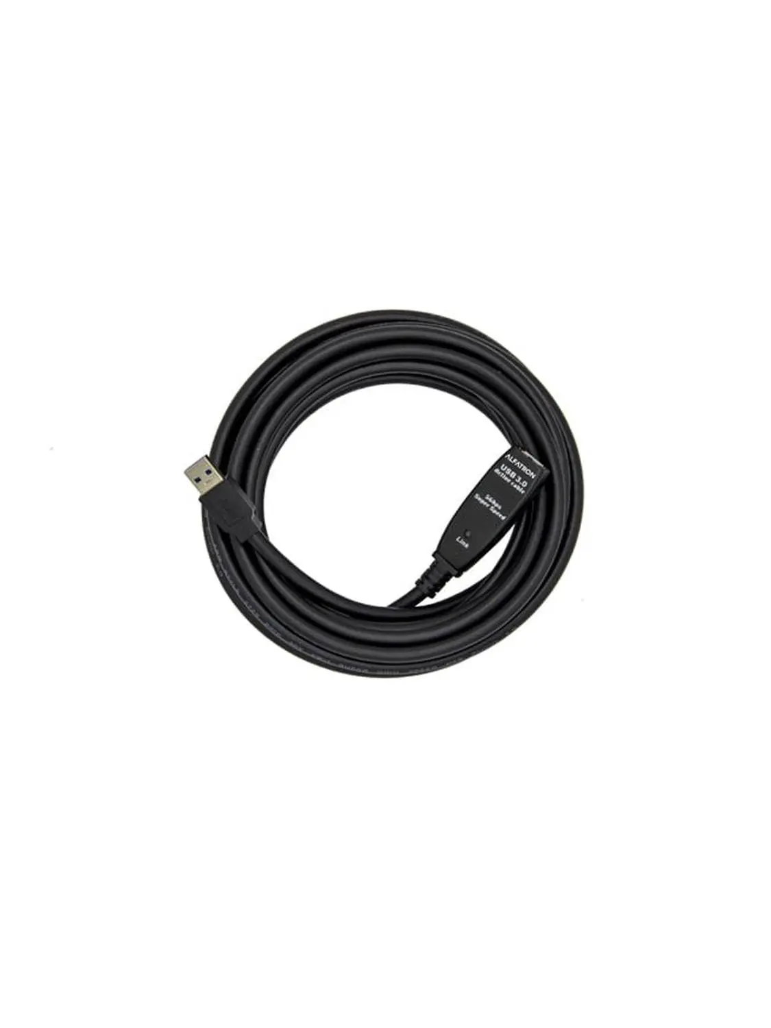 Alfatron Electronics ALF-10M-U3-0 35 ft. High-Speed USB 3.0 Active Extension Cable with Built-In Low-Power Signal Booster, Foil and Braid Shielding