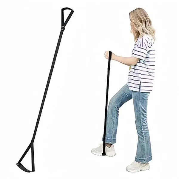 Rigid Leg Lifter for After Knee Surgery, Extra Long Leg Lifters for Elderly, Adjustable Leg Lifter Strap for After Hip Replacement, Limited Mobility, Foot Lifter Aid for Bed, Car, Wheelchair