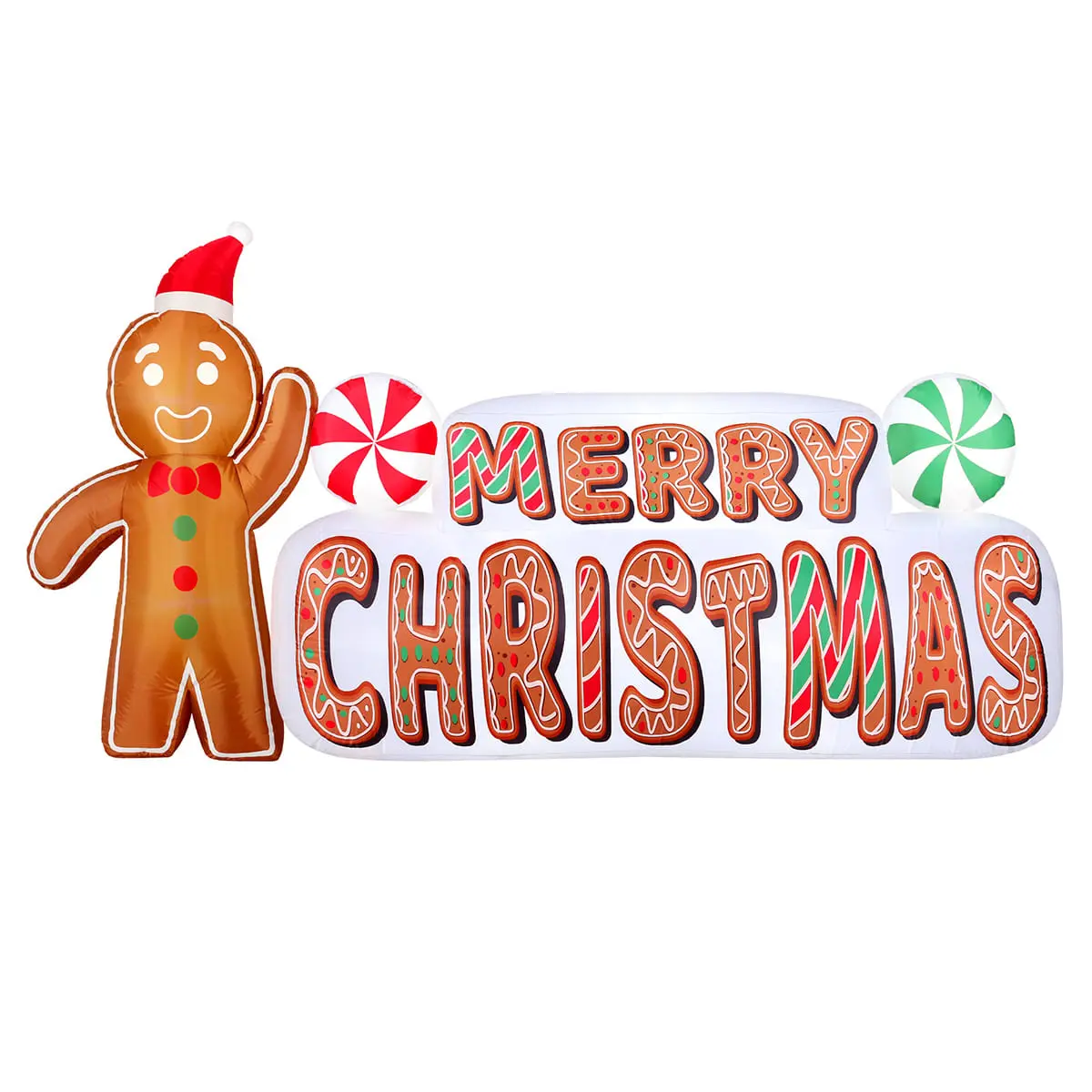 8.5'Wide Gingerbread Merry Christmas Sign Inflatable
