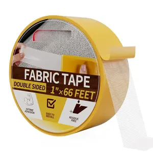 Heavy Duty Double Sided Mounting Tape - Extra Thick Mesh Adhesive for Poster Photo Wall , Power Strips & Decor -  Sticky but Removable (No ) - 1 Inch x 66 Ft