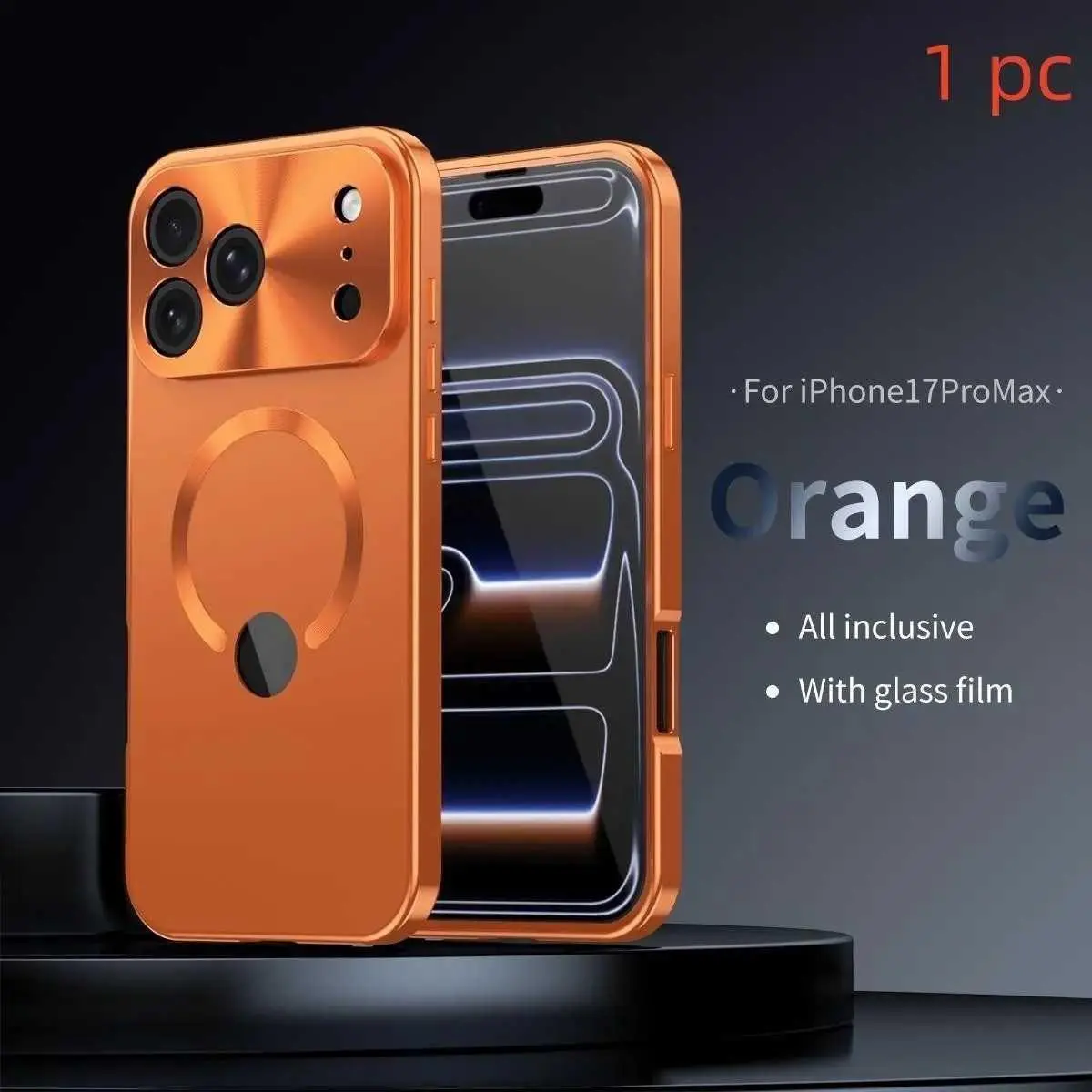 Magnetic HD Front Film Protective Case for iPhone 17 Series, Two-In-One Magnetic Phone Shell with Full Metal Bumper, Mobile Accessories, Scr HNX89PLXC