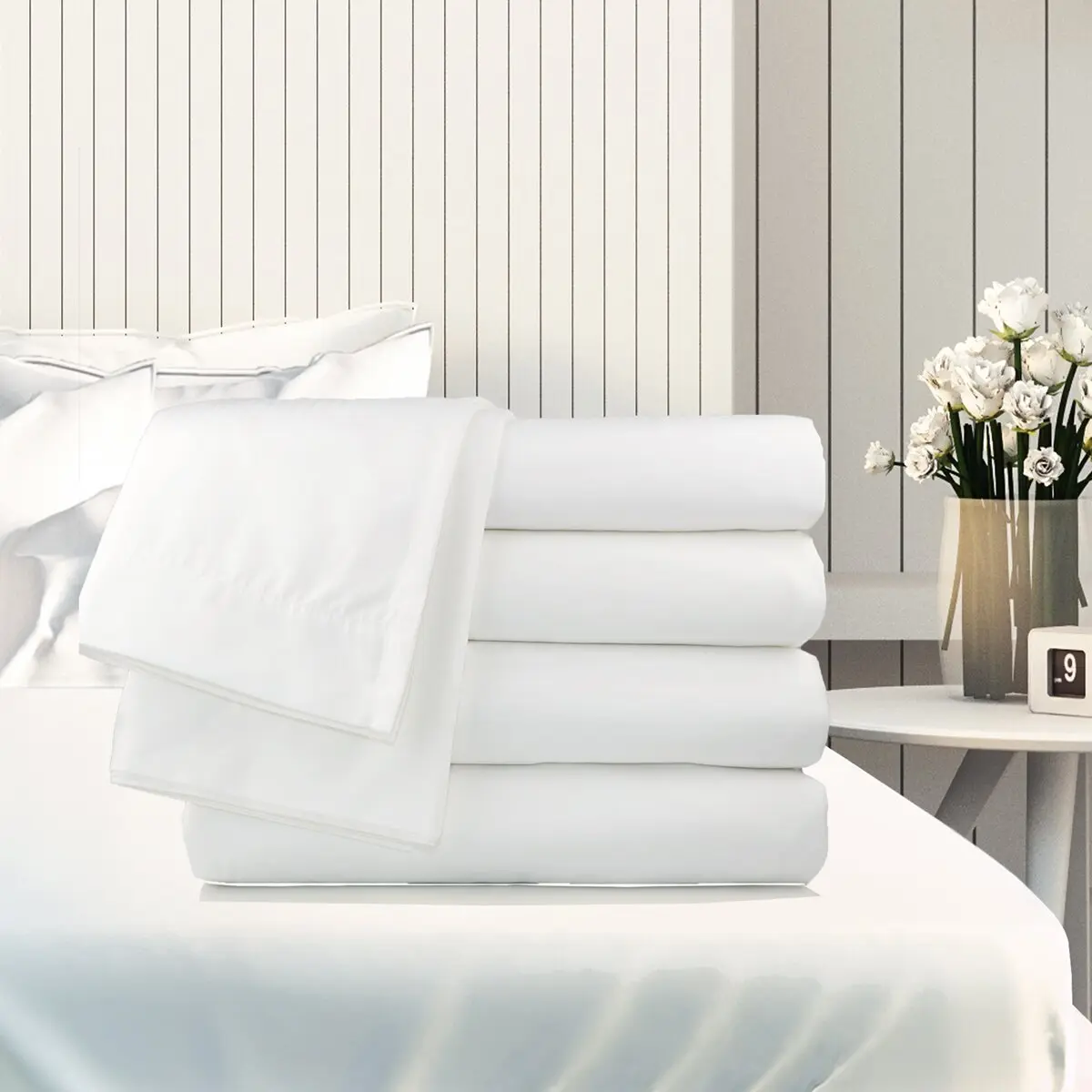 Rifz T-300 GSD Collection GSD4236-T30012 Cotton Blend Standard Size Pillowcase - Pack of 12