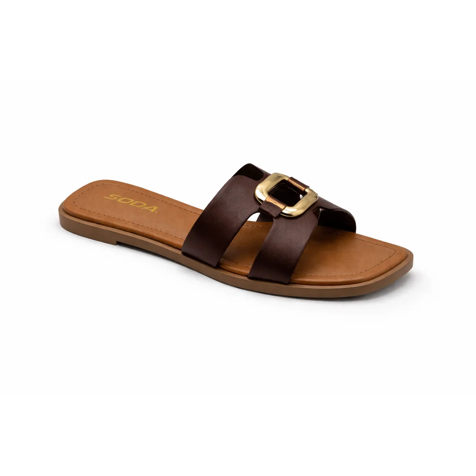 Soda Feng Women's Brown Sandal