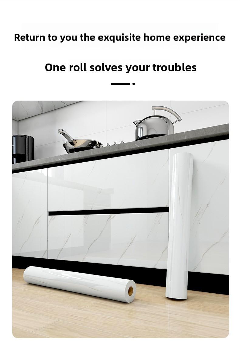 Marble Peel and Stick Countertop Contact Paper, Self-Adhesive Waterproof Oil-Proof Kitchen Cabinet Sticker, Heat Resistant Thickened PET Wallpaper for Furniture, Door, Renovation