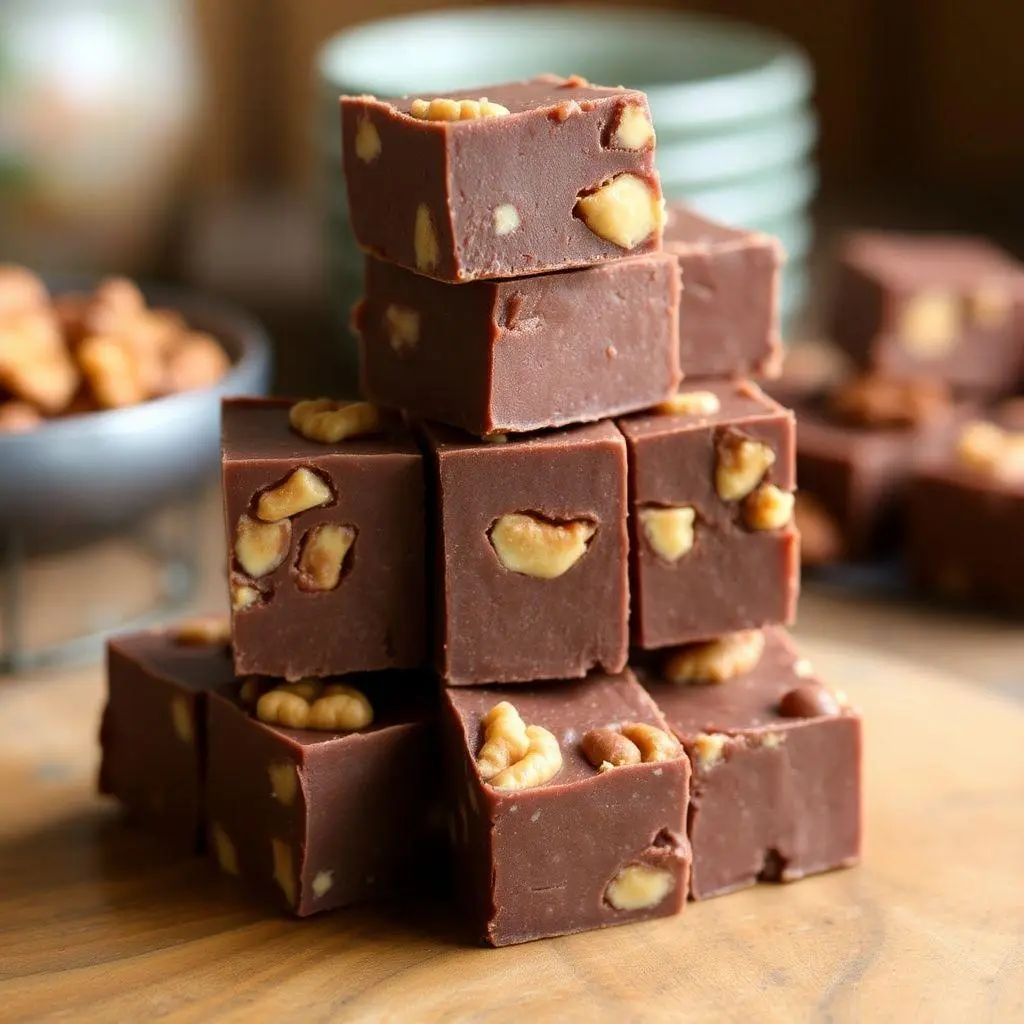Wasatch Fudge Velvety Chocolate Walnut Fudge - Small-Batch Crafted Snack with Rich Chocolate and Hand-Selected Walnuts