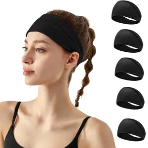 Unisex Running Sweatband Headband, Sweat Wicking Headband, Quick-Dry Sports Bandana, Breathable Fitness Accessory, One Size Fits All, Ideal for Gym & Outdoor Activities