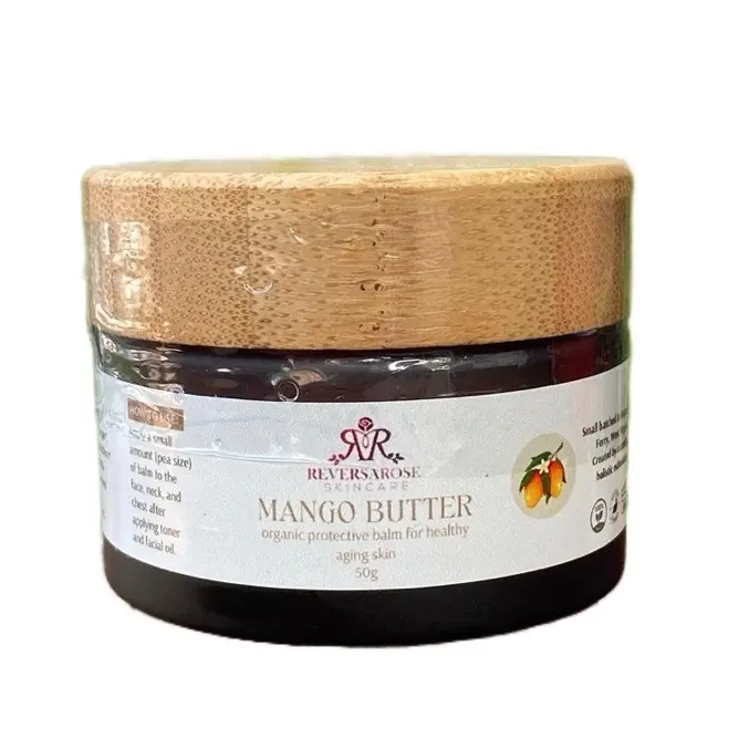 ReVersaRose Organic Mango Butter Balm - Antioxidant-Rich Daily Vegan Facial Moisturizer For Healthy Aging, Hydration, & Skin Repair - Radiant Skincare