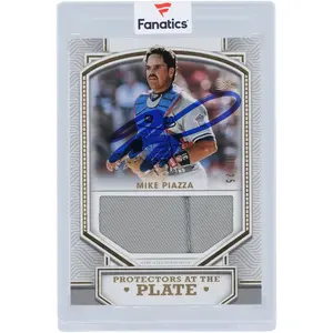 Mike Piazza Los Angeles Dodgers Autographed 2022 Topps Definitive Collection Protectors At The Plate Game Used Relic #PPR-MP #1/25 BAS Letter Authenticated Card - Fanatics Authentic Certified
