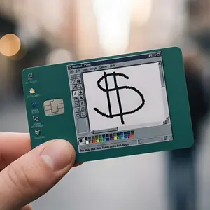 (2 Pack) Funny Windows Paint Debit Card Skin High-Quality Vinyl Card Decal Credit Card Cover Scratch-Resistant Water-Resistant Everyday Accessories