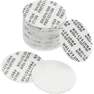 23mm/0.91" Foam Lid Liner, 200 Pack Adhesive PS Foam Lid Liner Pressure Sensitive Seal Cap Liners Resistant Tamper for Plastic Glass Jar Bottle Cap Seals
