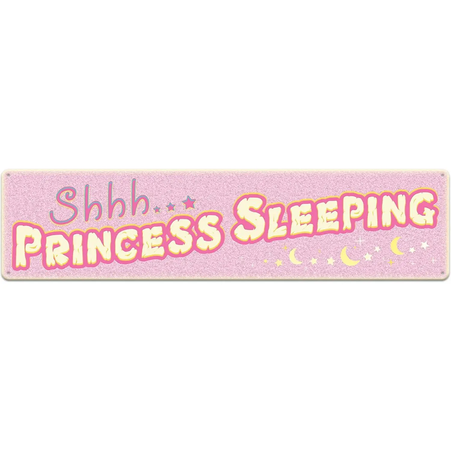 Shhh Princess Sleeping Sign Pink Vintage Metal Tin Sign Girl's Room Decor 16 x 4 Inch Wall Art Iron Poster for Home Farmhouse Bar Cafe Garage Indoor Outdoor
