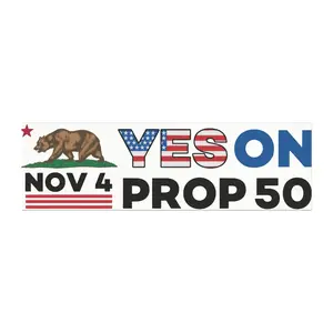 Vote YES on Prop 50 Car Magnet,Prop 50 California Election 2025 Car Magnet, Stand with California YES on 50 Magnet
