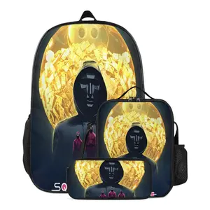SQUID GAME 2025 SURVIVAL BUNDLE: Battle Backpack + Stealth Lunch Box & Pencil Case | Triple-Layer Stormproof Armor for School & Wilderness | TikTok’s #1 Mom-Approved Combo⚡🍱