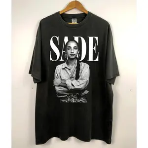 90s Vintage Sade Shirt, SADE Tour Crewneck Tshirt, Sade Pop Music Fan Shirt, Sade World Tour, Sade Pop Music Shirt, Sade Album Shirt, Sade Kiss of Life Music 2024 Menswear Top Underwear Streetwear T-Shirt Tropical Round Neck Shortsleeve graphic tee