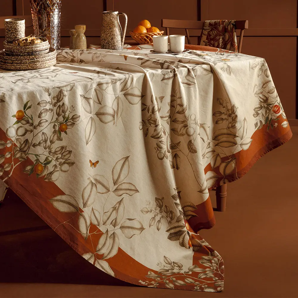 Garnier Thiebaut Mandarines Rouille Tablecloth Garnier Thiebaut Mandarines Rouille Tablecloth