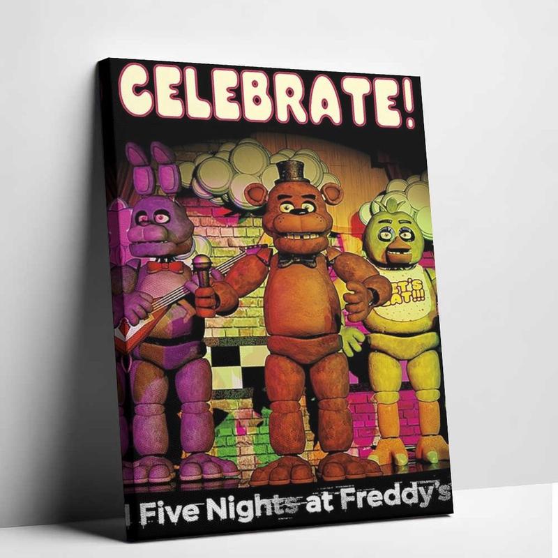 Five Nights at Freddy's Poster Bedroom Decor Set for Boys' Room - Fun Themed Room Decor Piece Ideal Gift for Kids